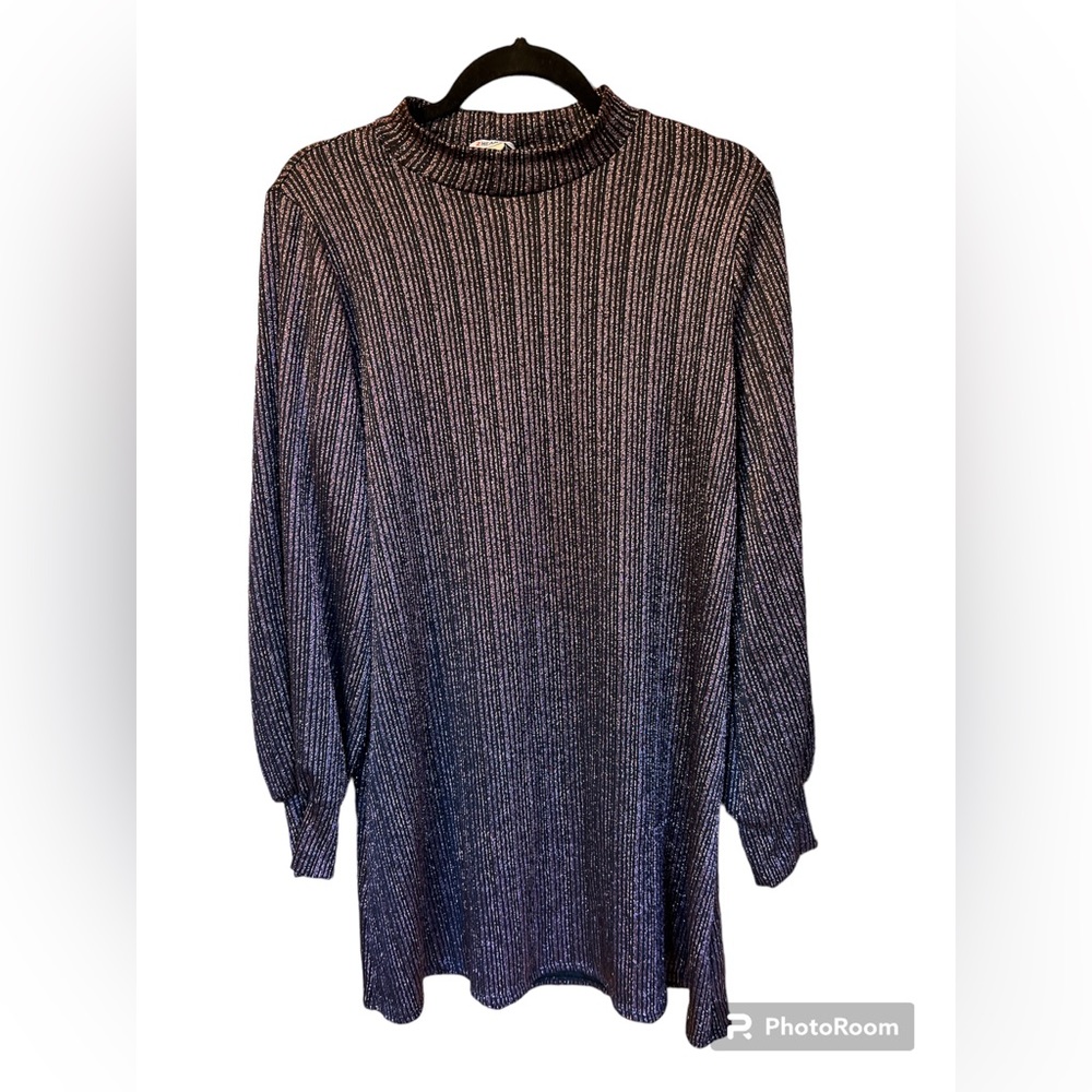 2 Hearts Long Sleeve Sparkle Dress